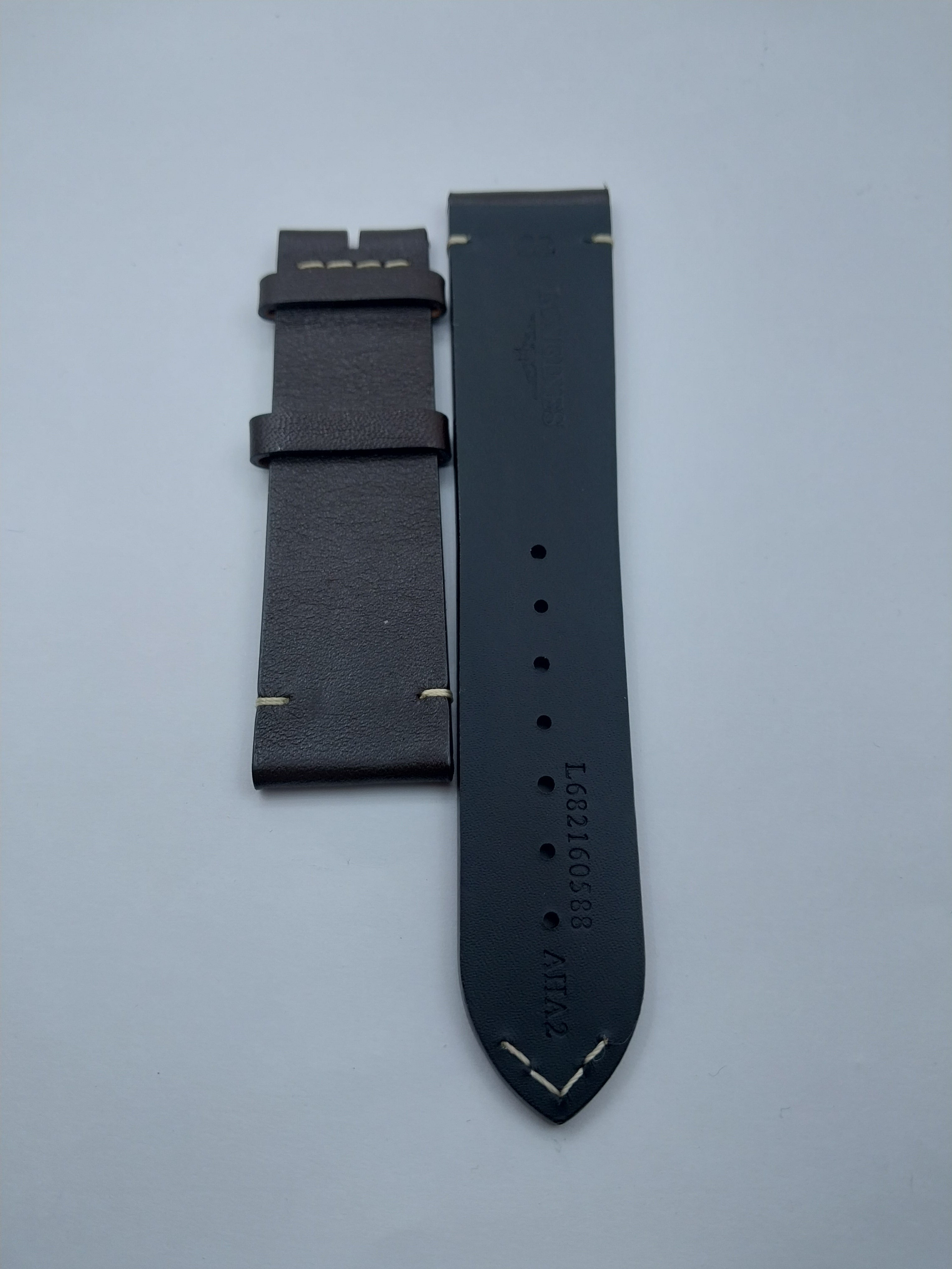 Longines Legend Diver Original 22 mm Brown Leather Strap with pin Buckle L682160588