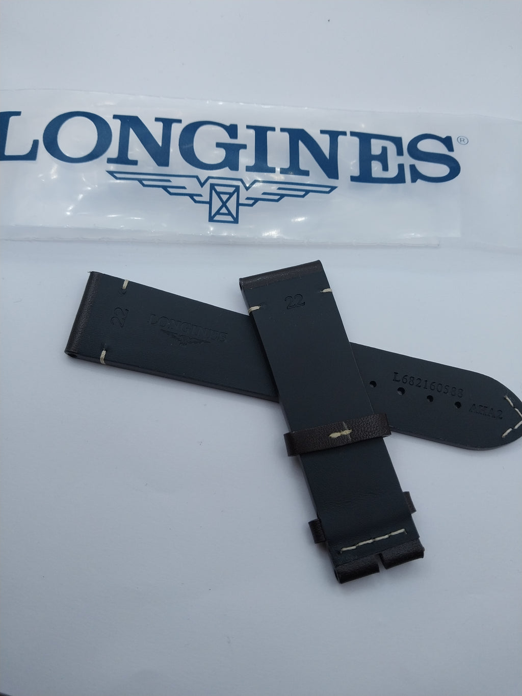 Longines Legend Diver Original 22 mm Brown Leather Strap with pin Buckle L682160588
