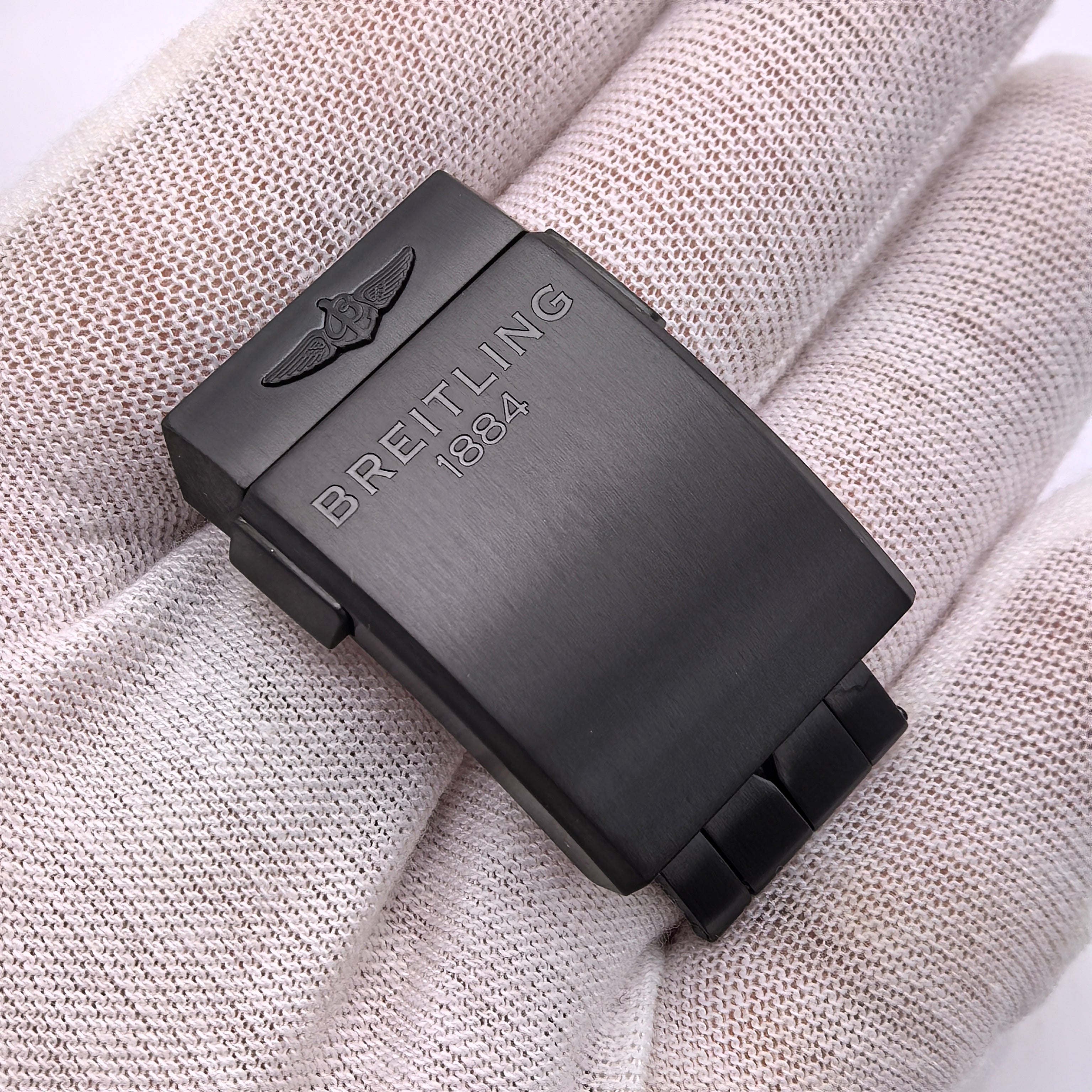 Breitling black deployment buckle 20 mm  for silicone and rubber straps