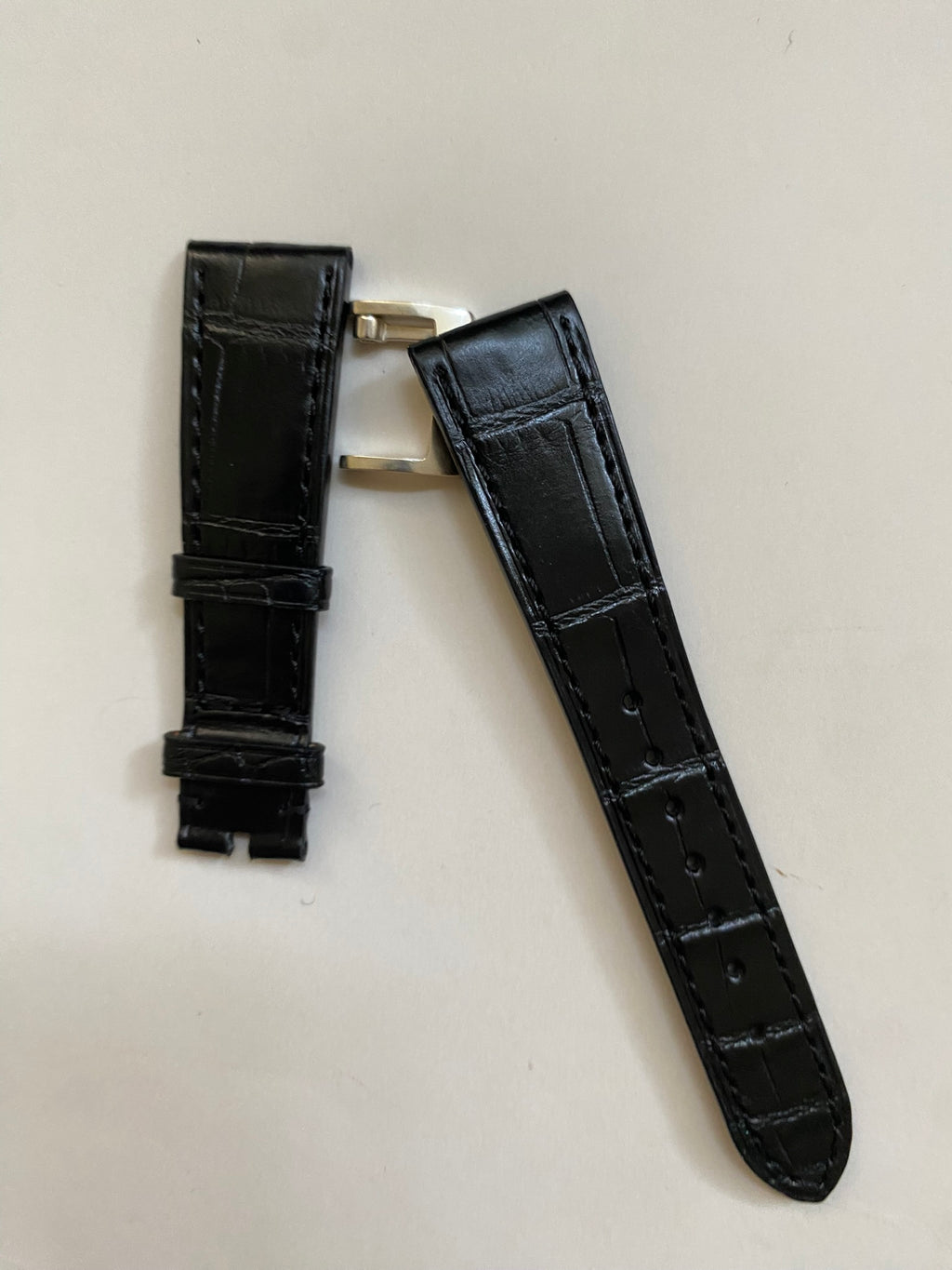 Zenith  20 mm original black alligator leather strap with pin buckle