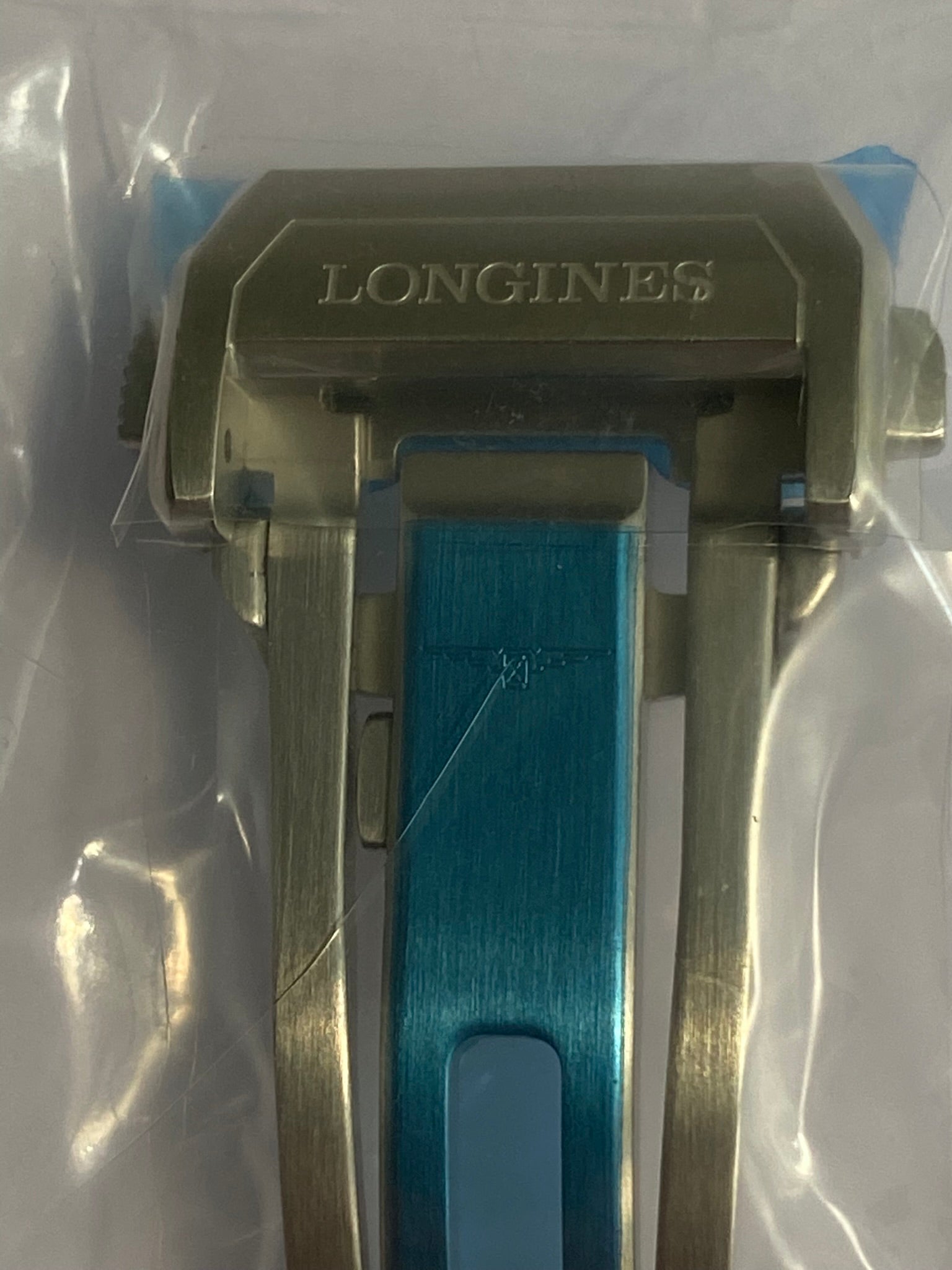 Longines Original Spirit Zulu Time Silver Folding Deployment Buckle 18 mm   L639165902