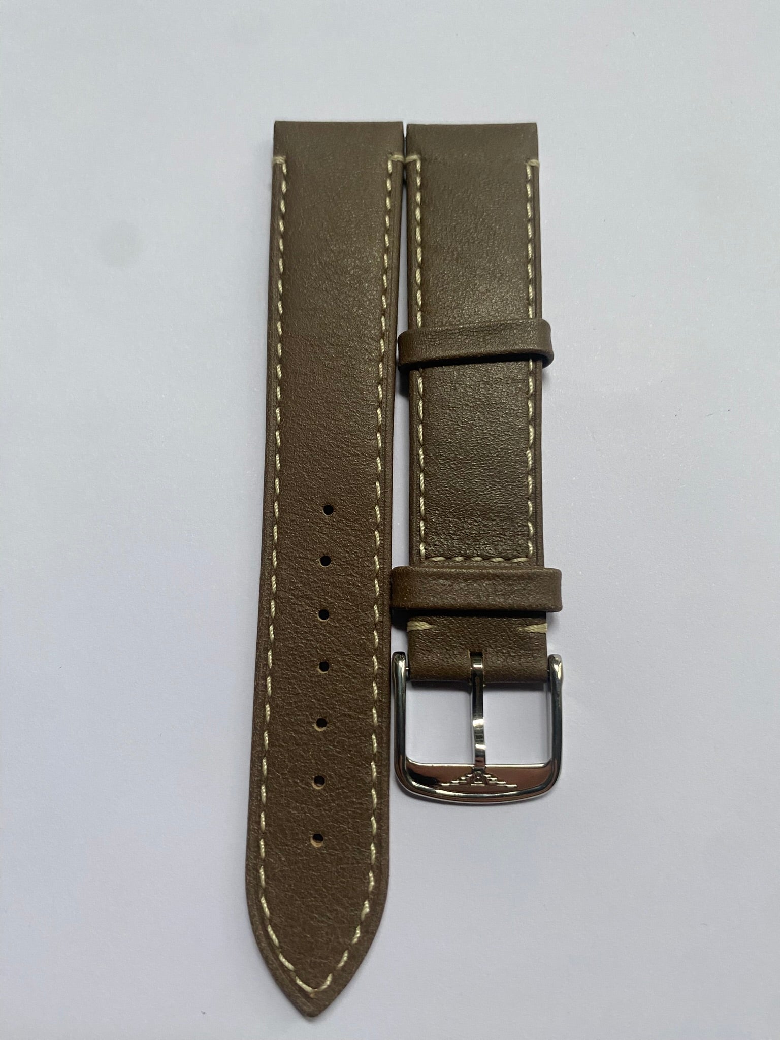 Longines Original 20 mm Brown Leather Strap with silver pin buckle L682152342