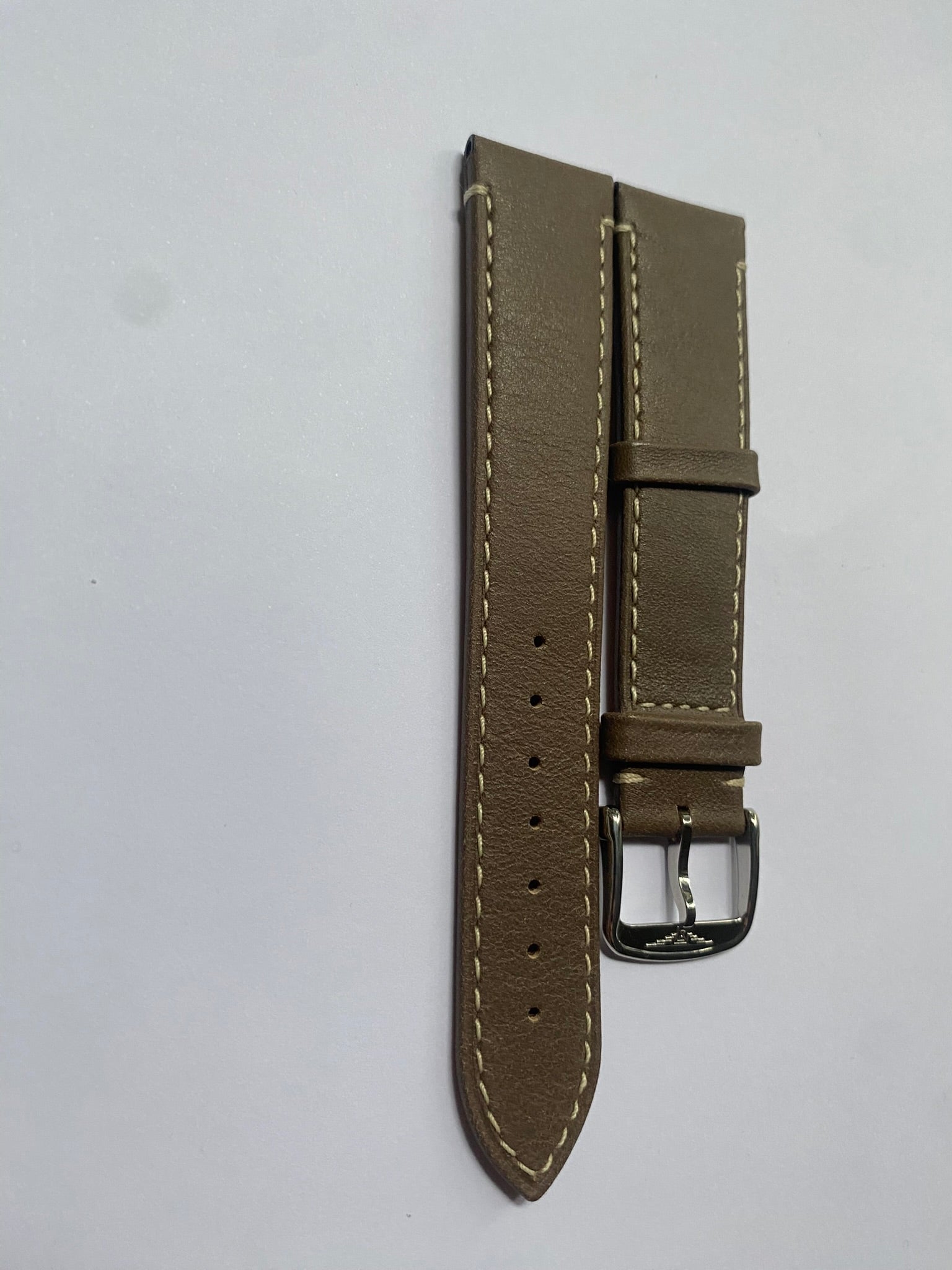 Longines Original 20 mm Brown Leather Strap with silver pin buckle L682152342
