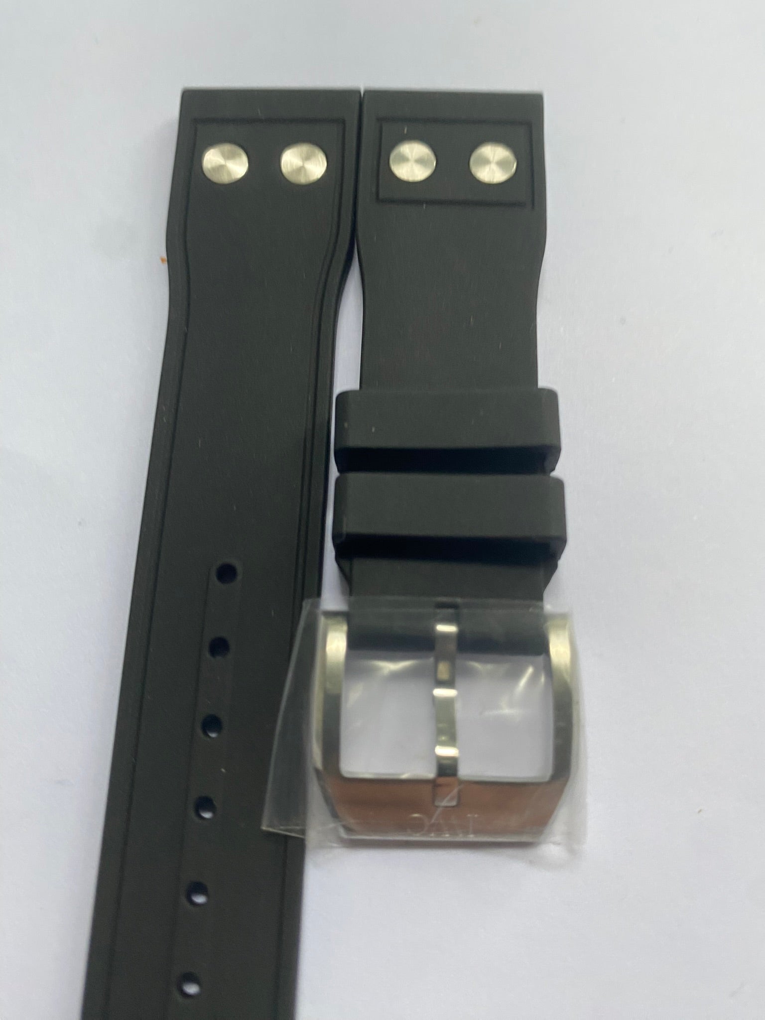 IWC Original 21 mm Black Easy Change Rubber Strap with pin buckle