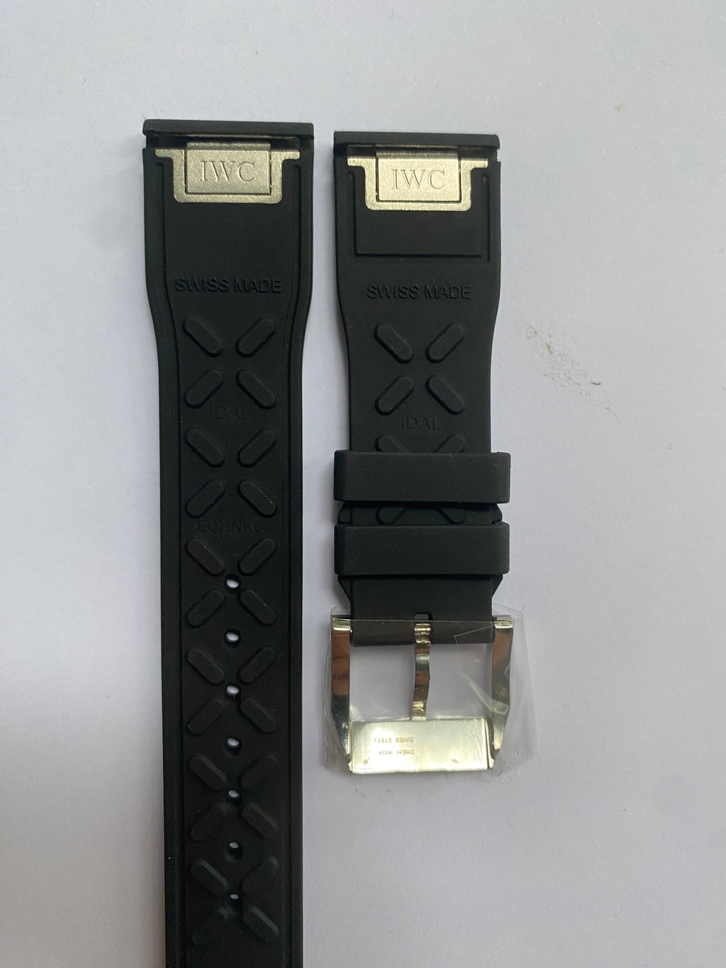 IWC Original 21 mm Black Easy Change Rubber Strap with pin buckle