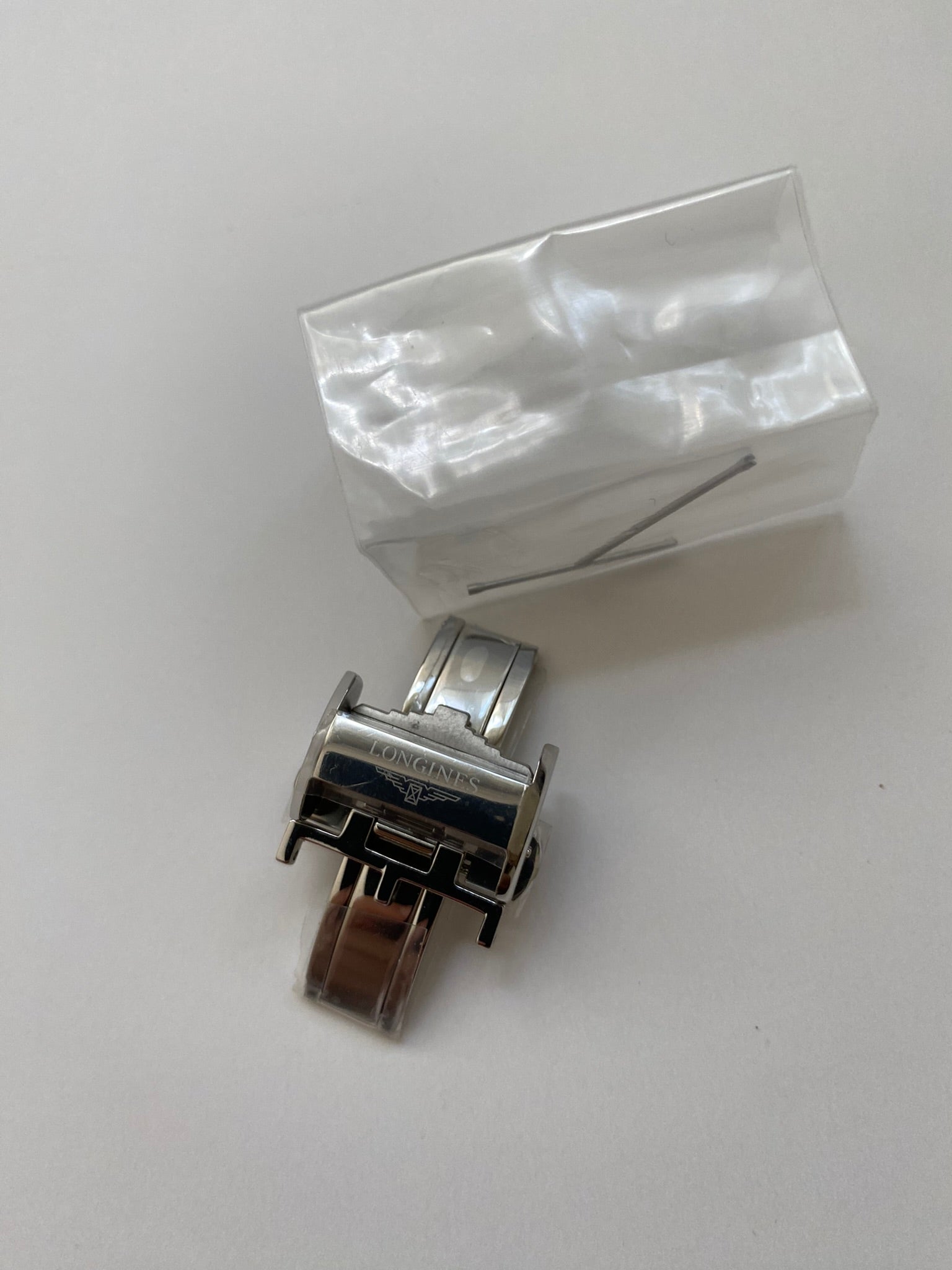 Longines oem silver deployment buckle 18 mm L682119706