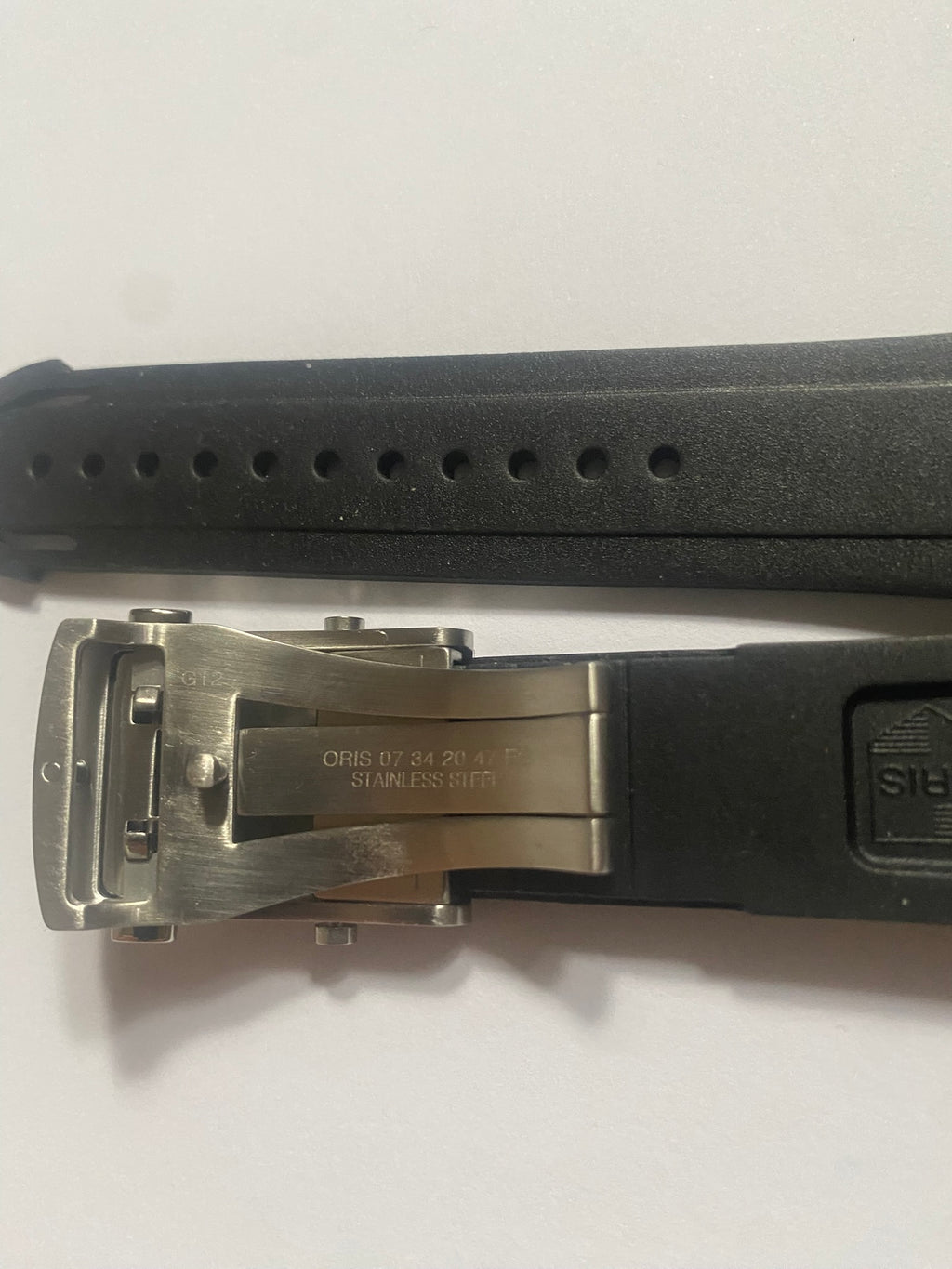 Oris Aquis 7653 Black 26 mm Rubber Strap with Deployment Buckle 0742634