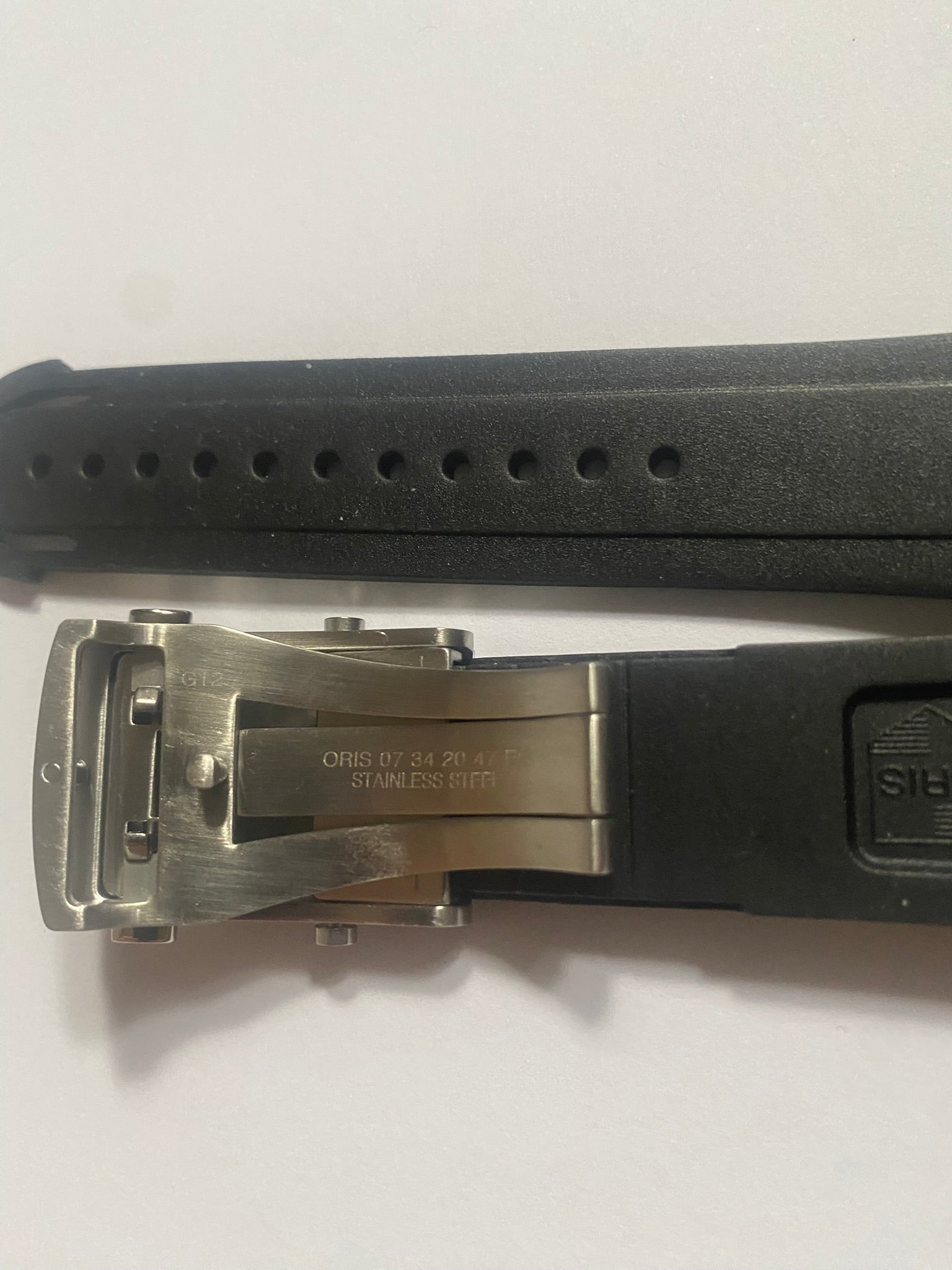 Oris Aquis 7653 Black 26 mm Rubber Strap with Deployment Buckle 0742634