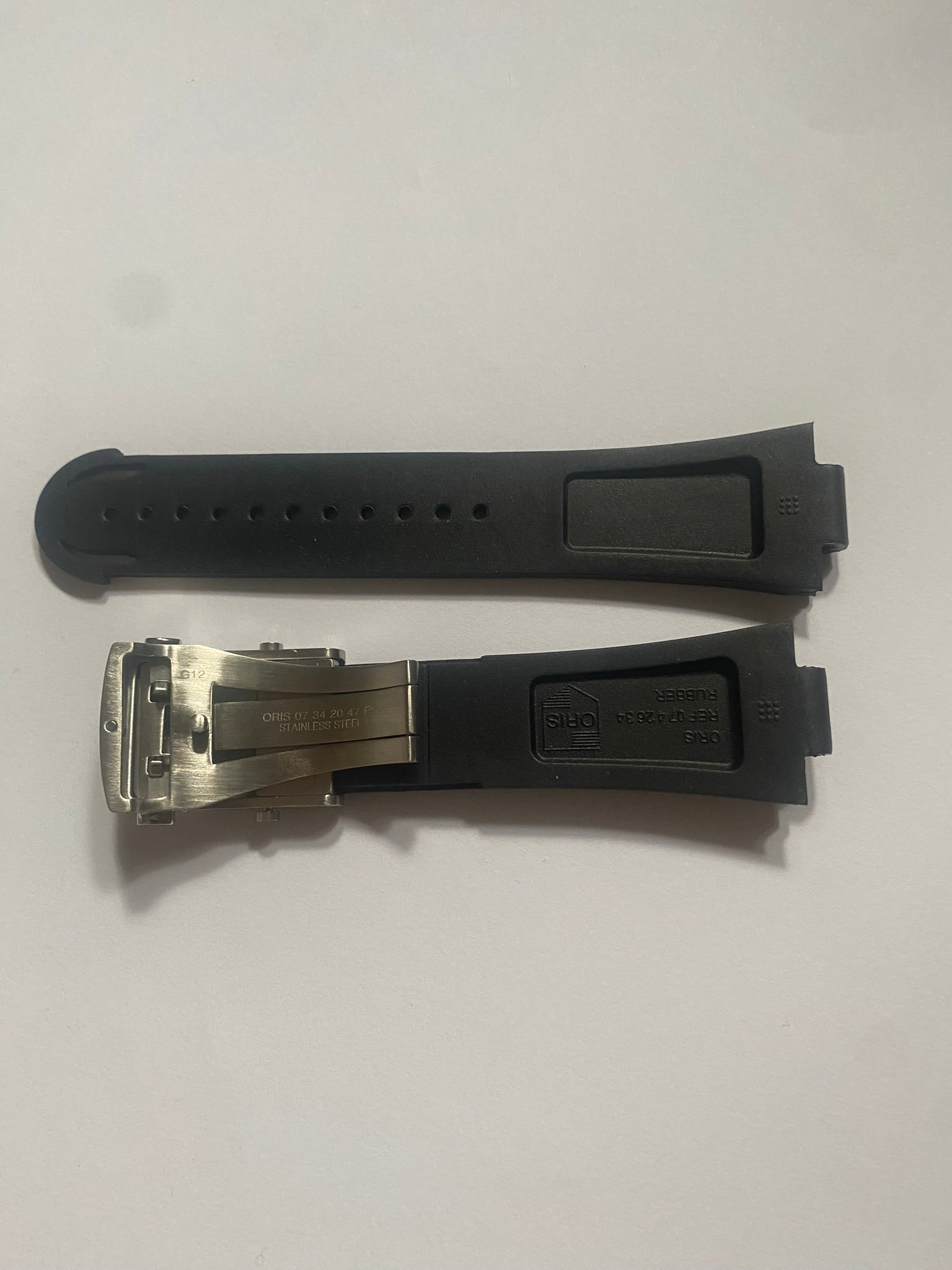 Oris Aquis 7653 Black 26 mm Rubber Strap with Deployment Buckle 0742634