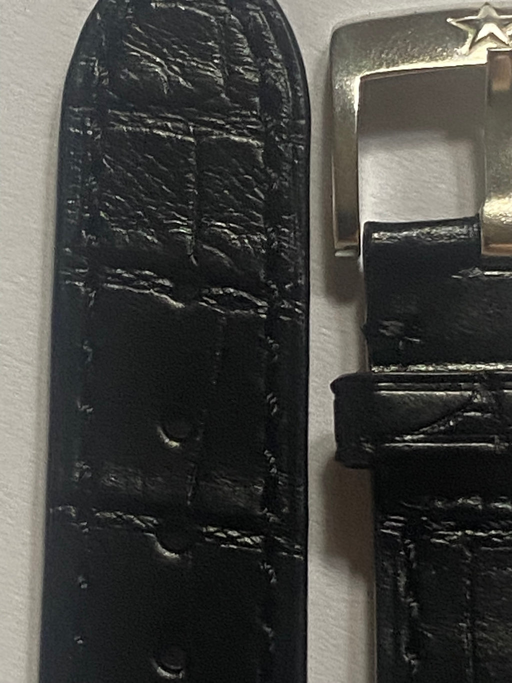 Zenith  20 mm original black alligator leather strap with pin buckle