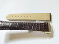 Omega 20mm Brown Alligator Leather Watch Strap with silver deployment buckle