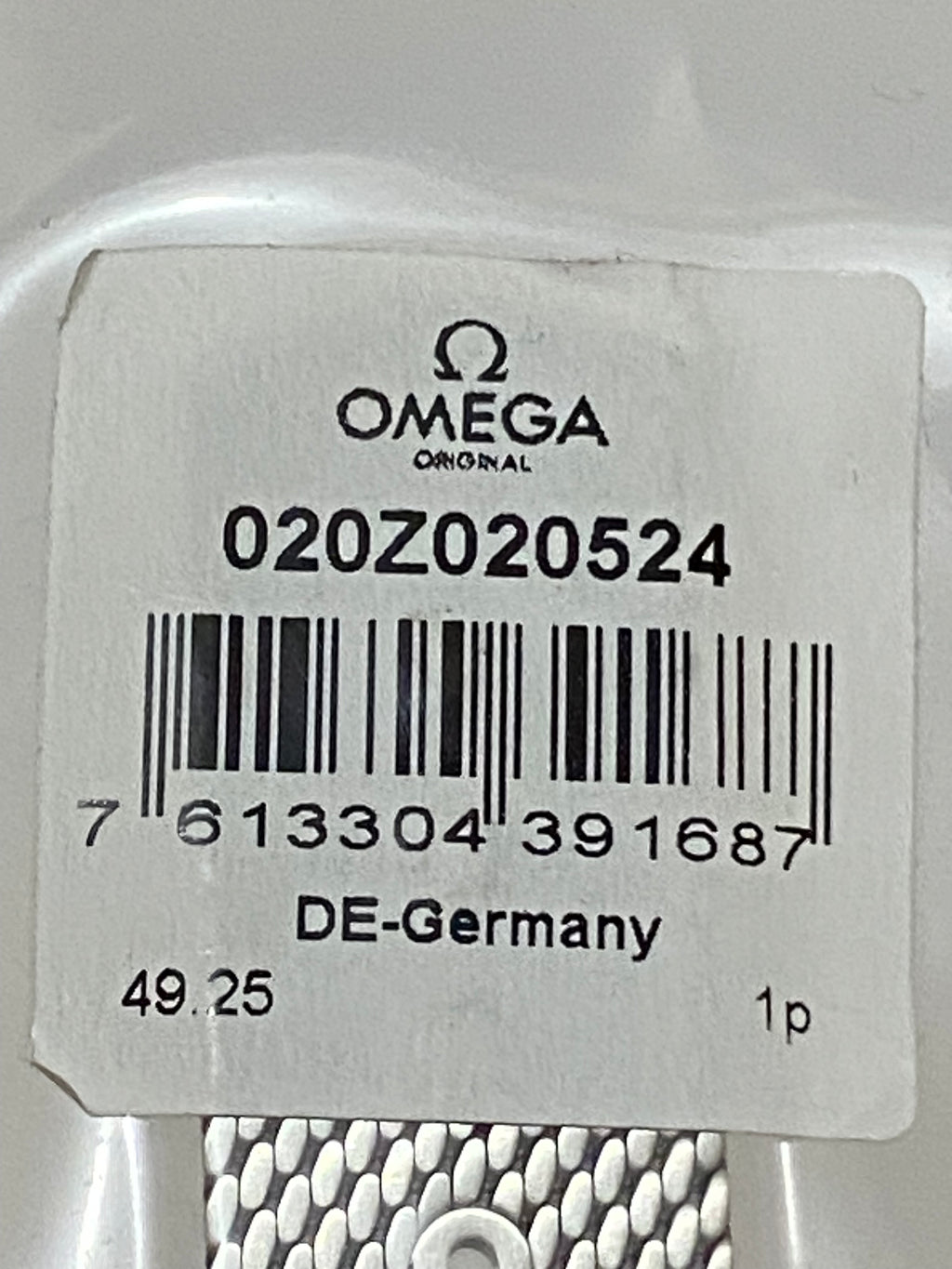 Omega 20 mm original mesh milanese steel bracelet  020Z020524