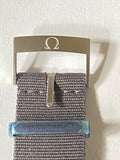 Omega original 20 mm grey nato strap with silver pin buckle  CVZ007575  025STZ007439