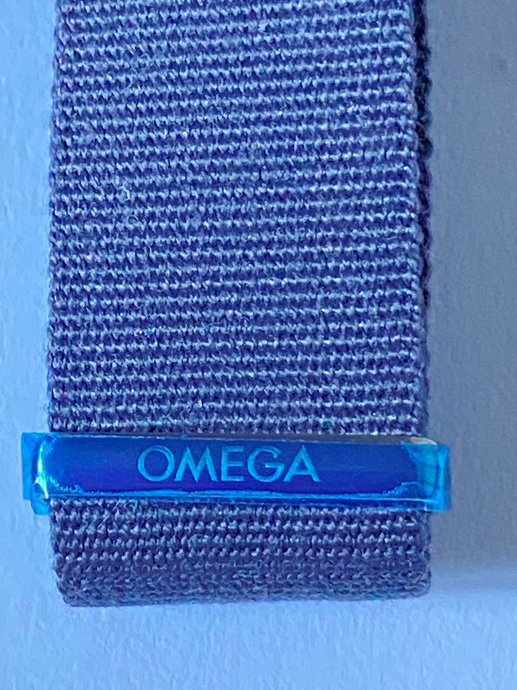 Omega original 20 mm grey nato strap with silver pin buckle  CVZ007575  025STZ007439