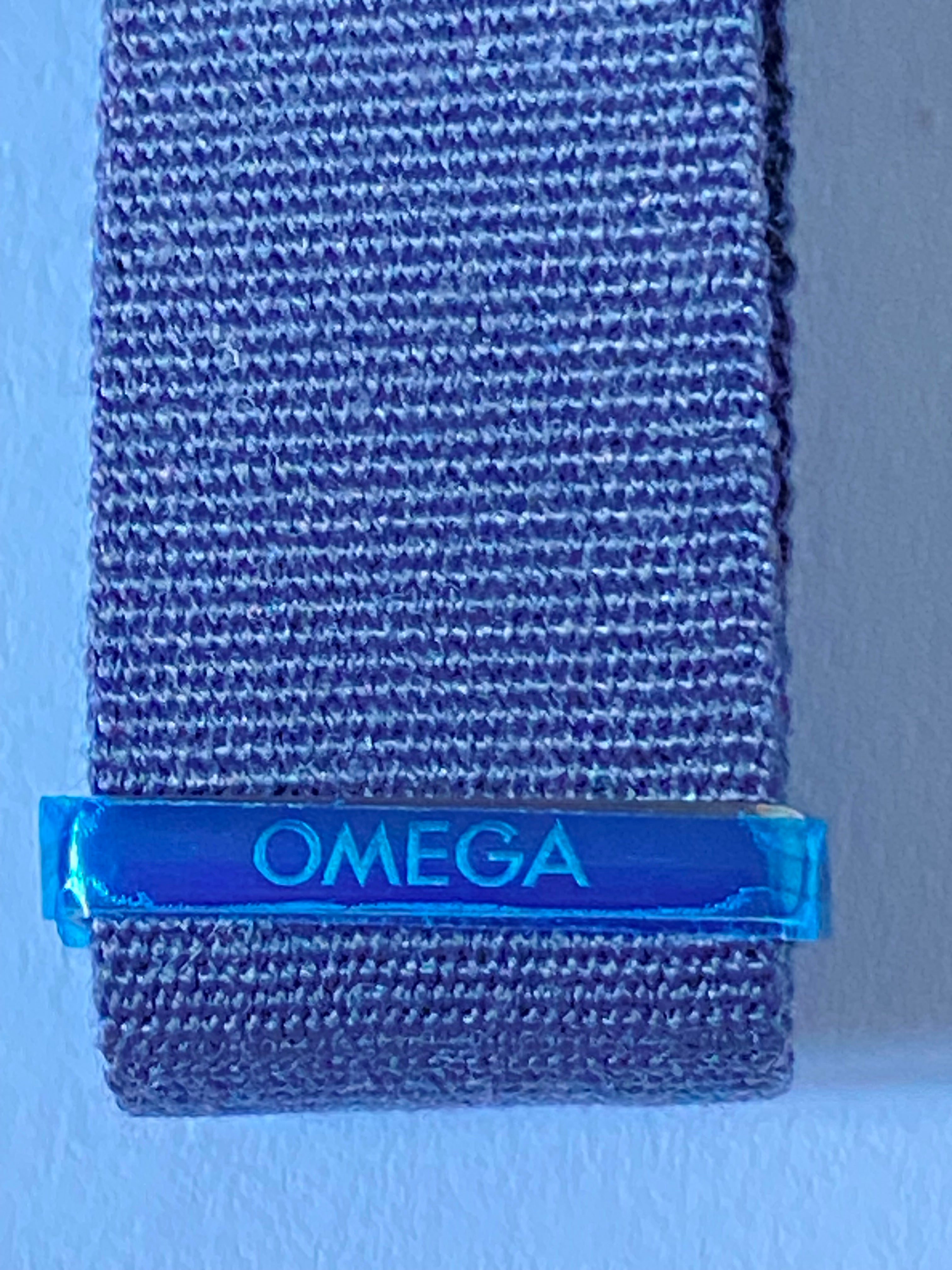 Omega original 20 mm grey nato strap with silver pin buckle  CVZ007575  025STZ007439