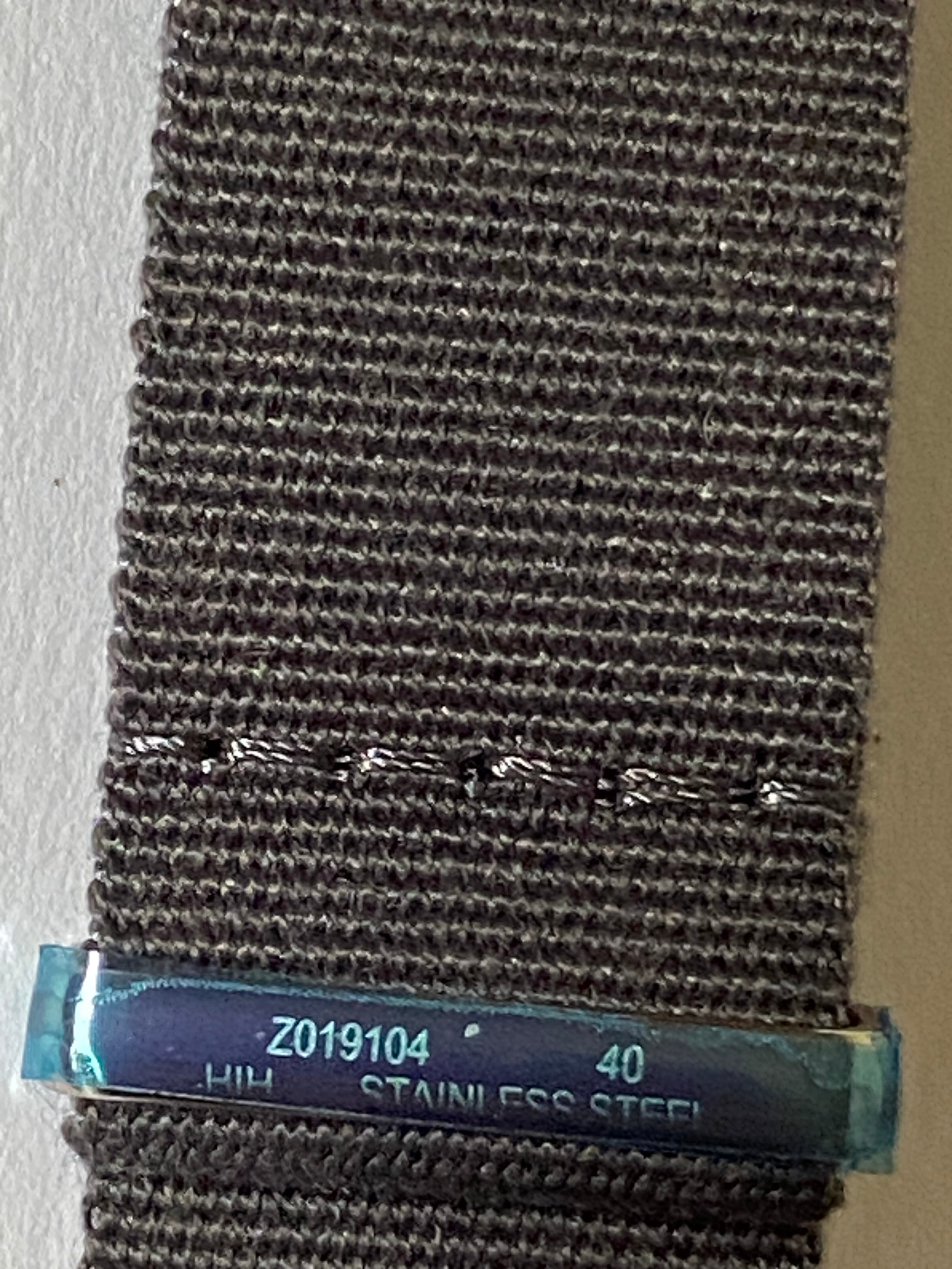 Omega original 20 mm grey nato strap with silver pin buckle  CVZ007575  025STZ007439