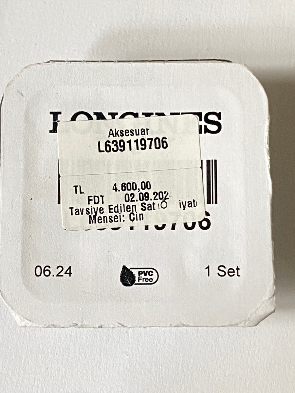 Longines oem silver deployment buckle 20 mm L639119748