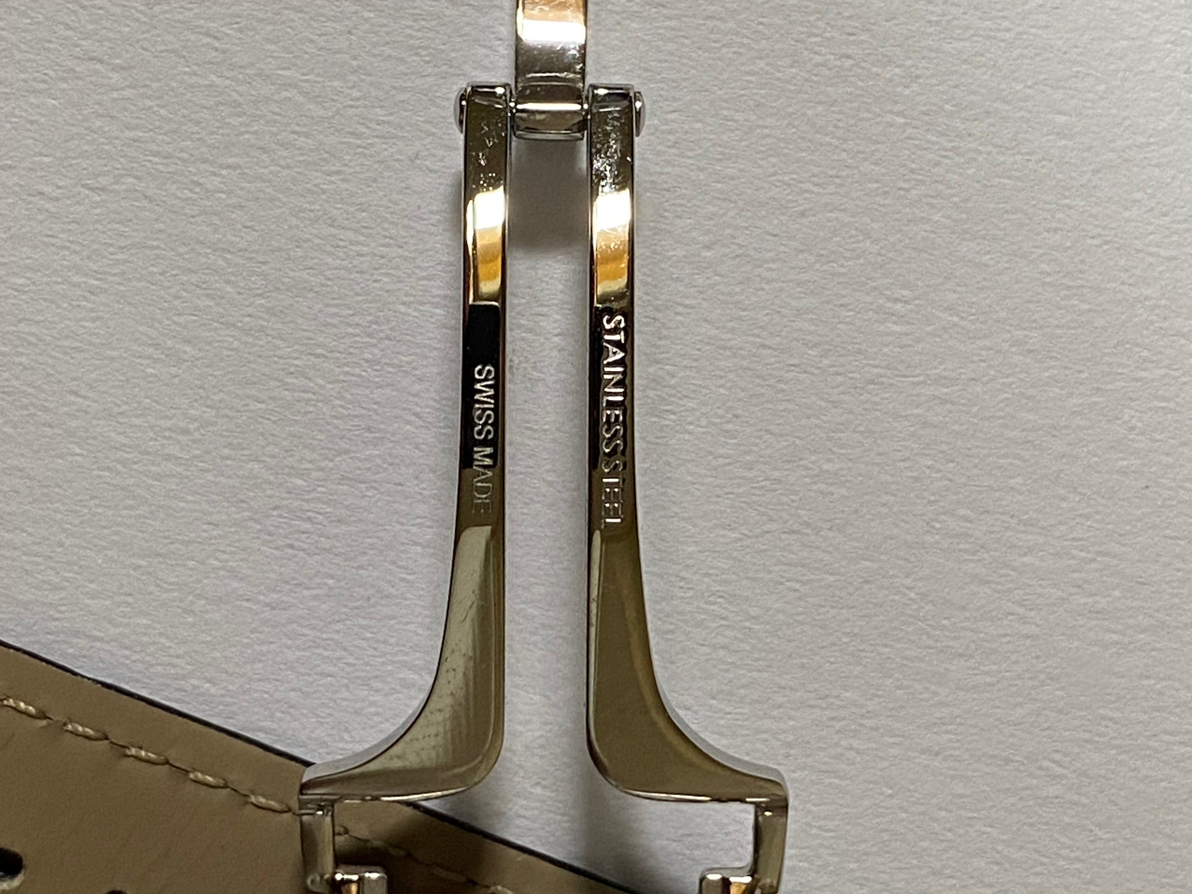 Cartier 21 mm black alligator leather strap  with deployment buckle KDAQLK97