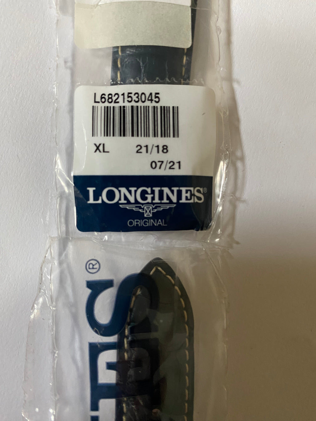 Longines Original Master Collection Moonphase 21 mm  Navy Blue Alligator XL Leather Strap with silver deployment buckle L682153045