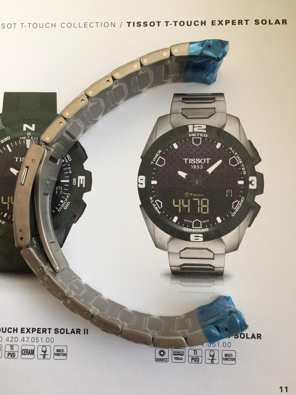 TISSOT T-TOUCH Expert Solar T091420 titanium bracelet T605035415 T605.035.415