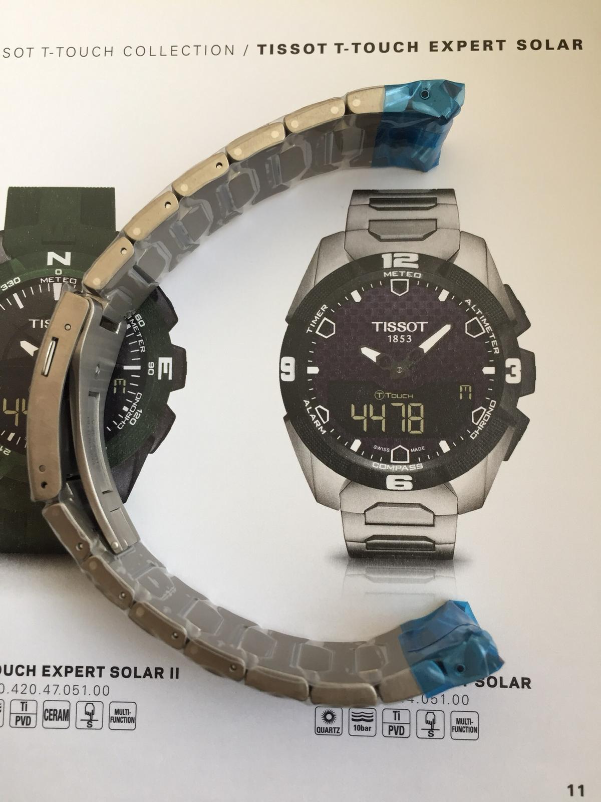 TISSOT T-TOUCH Expert Solar T091420 titanium bracelet T605035415 T605.035.415