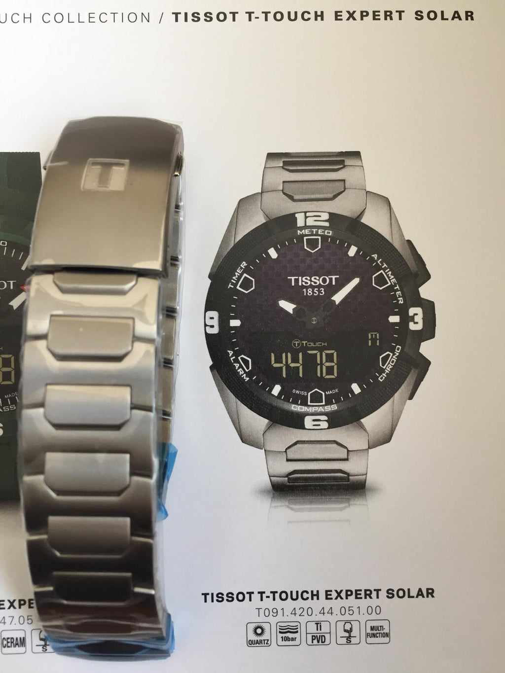 TISSOT T-TOUCH Expert Solar T091420 titanium bracelet T605035415 T605.035.415