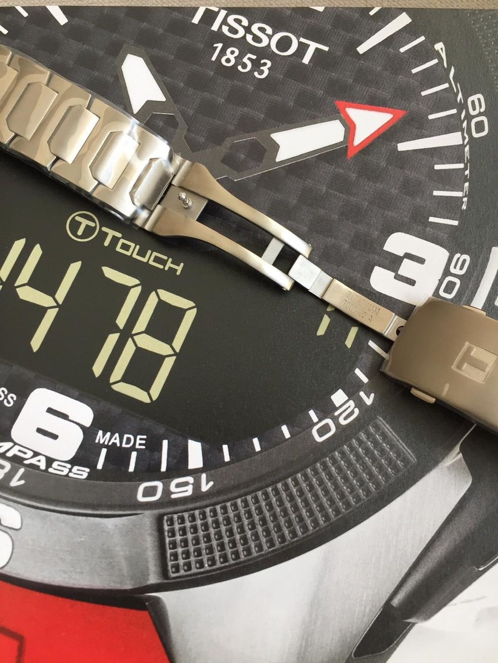 TISSOT T-TOUCH Expert Solar T091420 titanium bracelet T605035415 T605.035.415