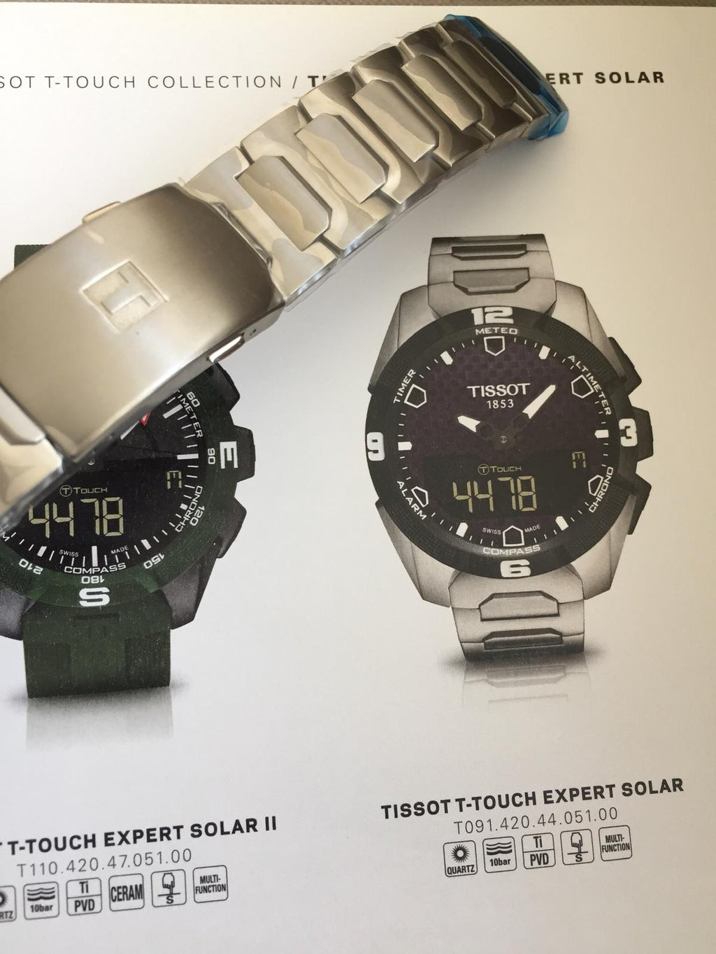 TISSOT T-TOUCH Expert Solar T091420 titanium bracelet T605035415 T605.035.415