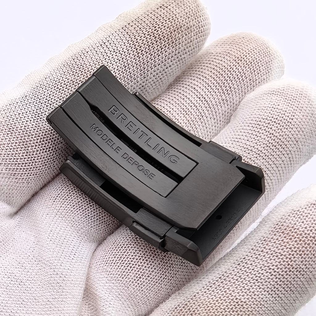 Breitling black deployment buckle 20 mm  for silicone and rubber straps