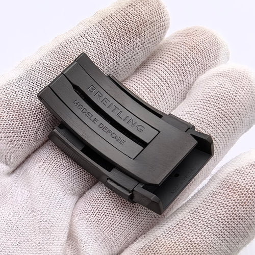 Breitling black deployment buckle 20 mm  for silicone and rubber straps